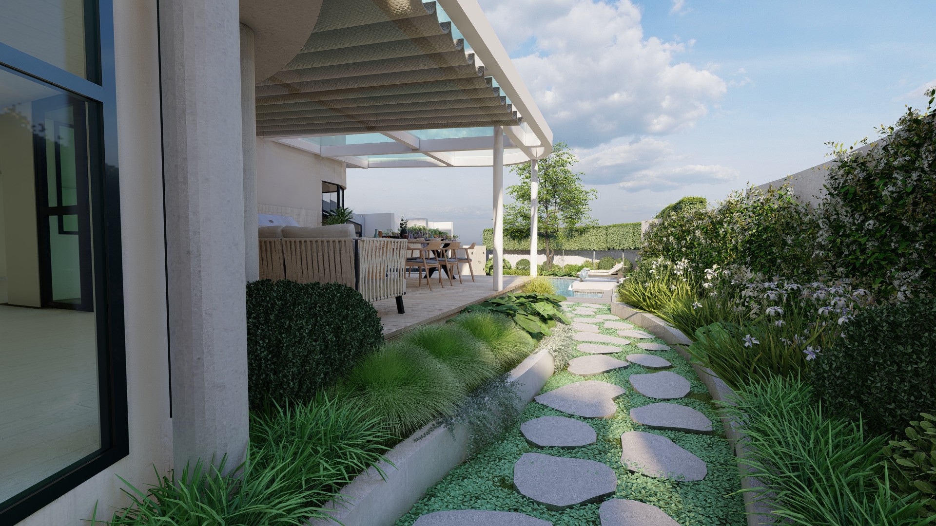 Outdoor landscaping design