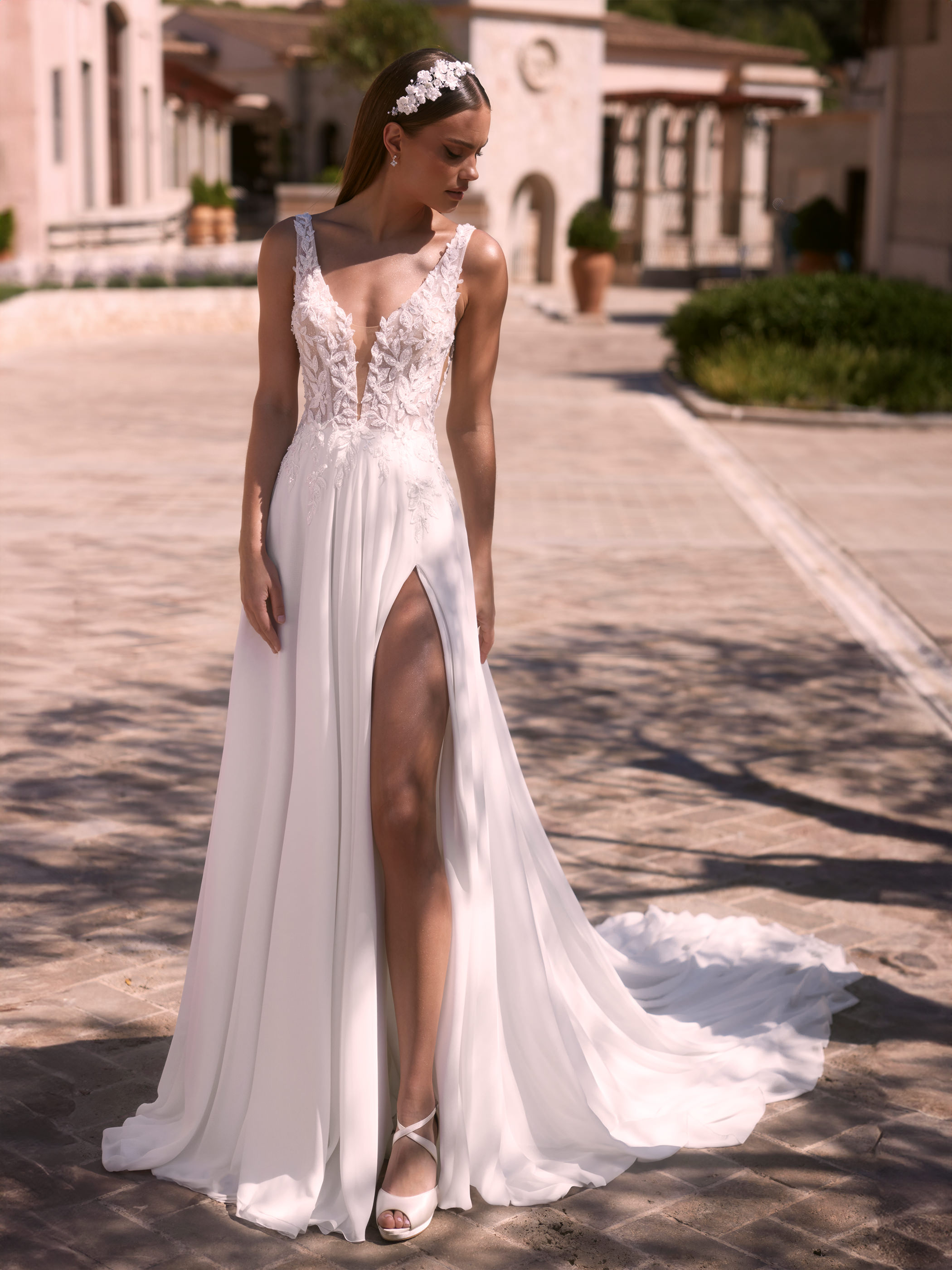 Hochzeitskleid für Strandhochzeit mit Details