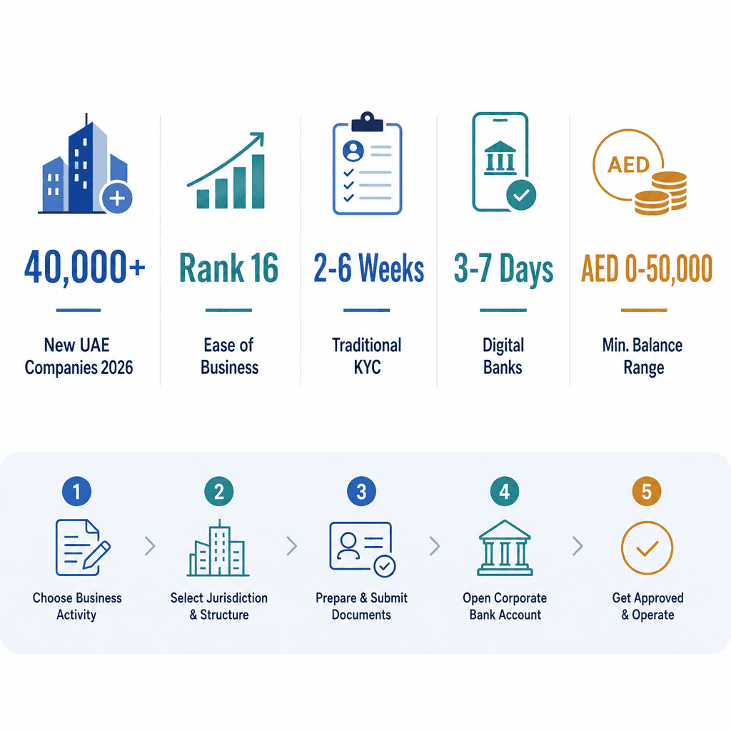 Infographic: How to Open Bank Account UAE Business