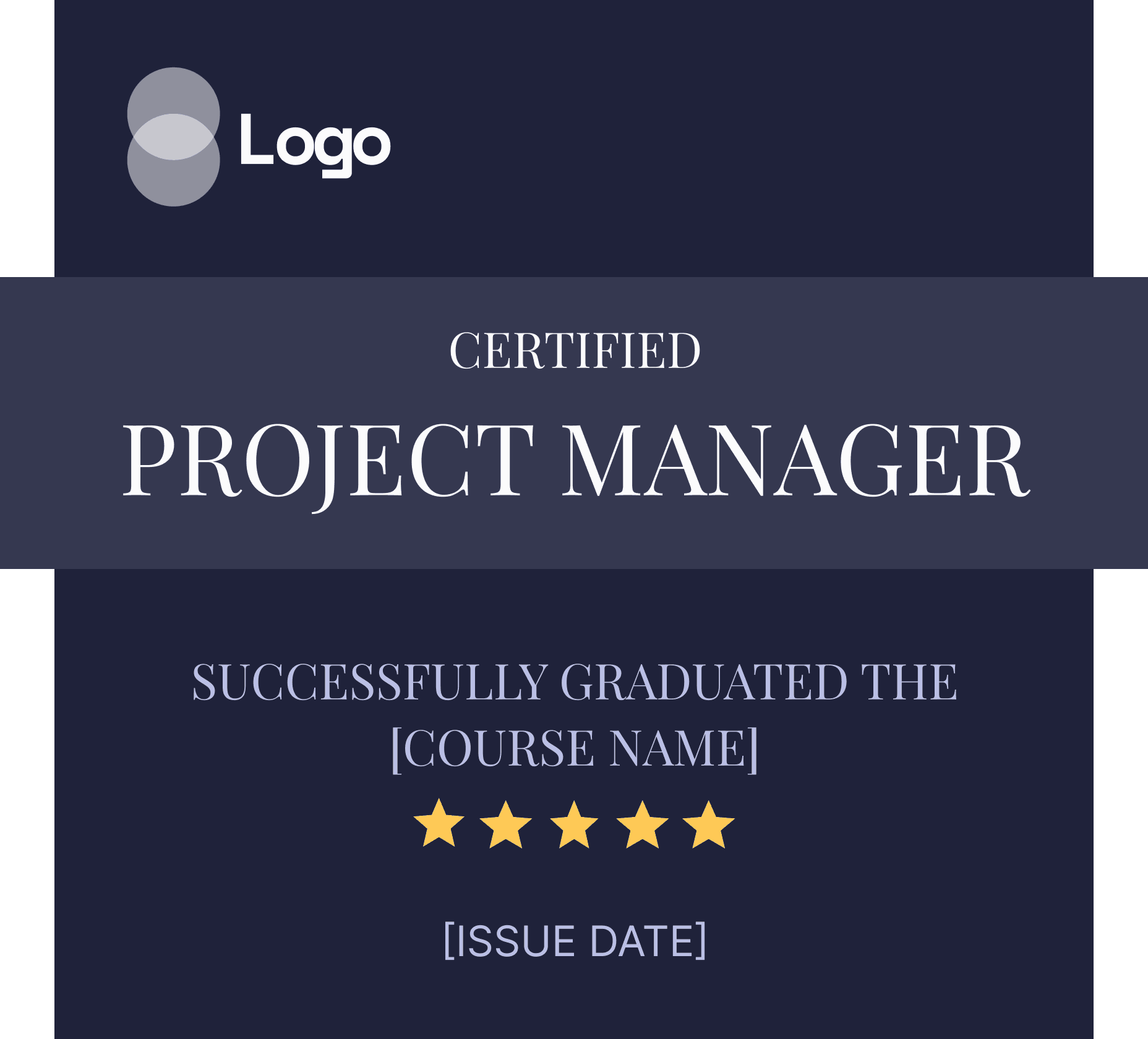 Wauld - Modern and elegant blue recognition badge template