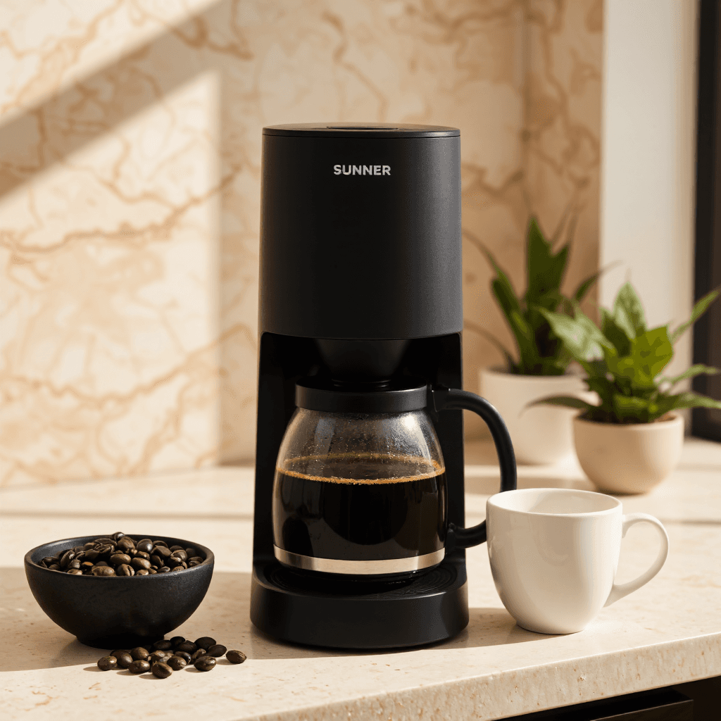product photography of coffee maker