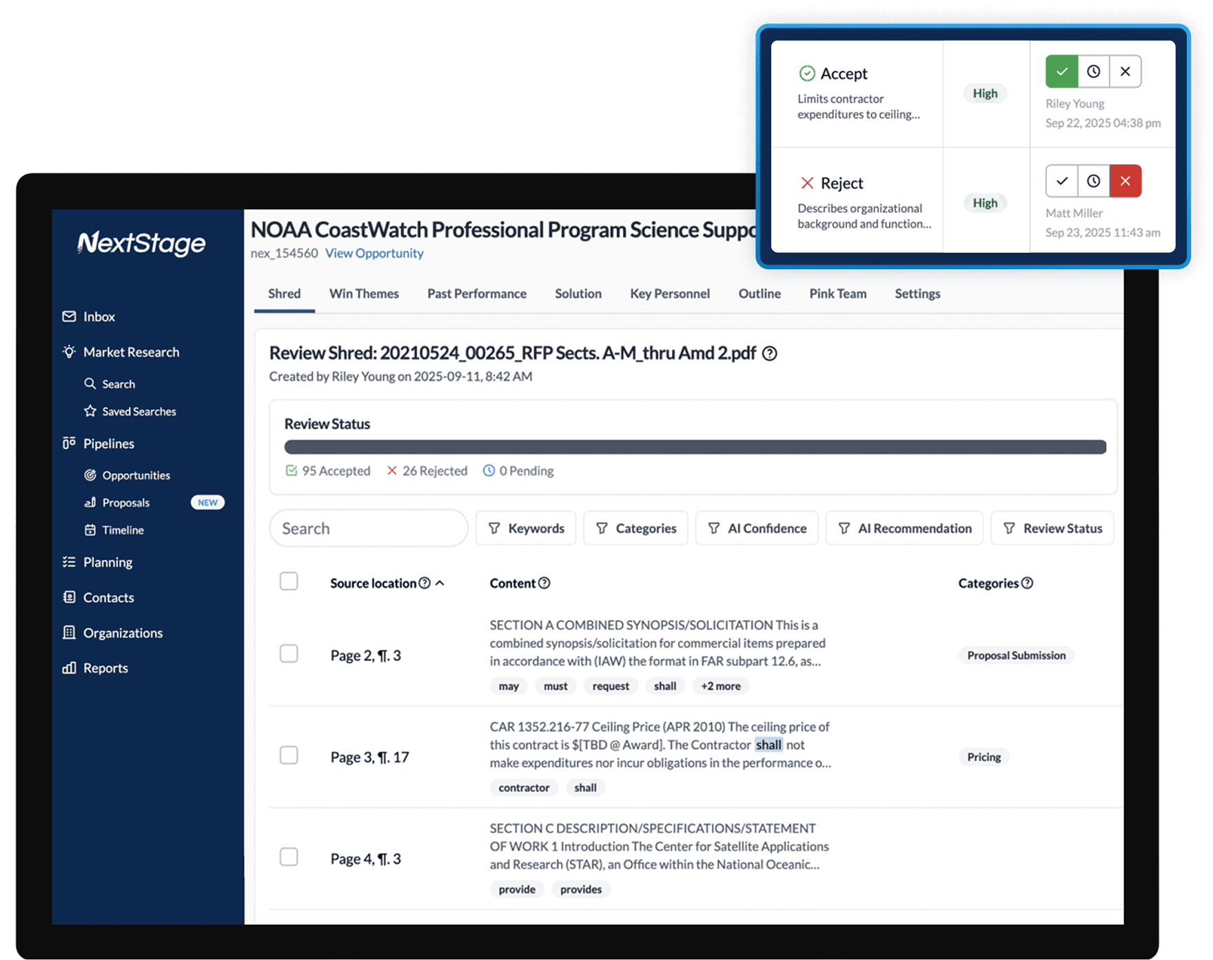 NextStage Proposals Pre-Built Prompts and Editor