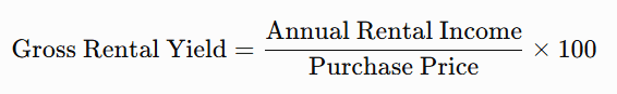 gross rental yield formula 