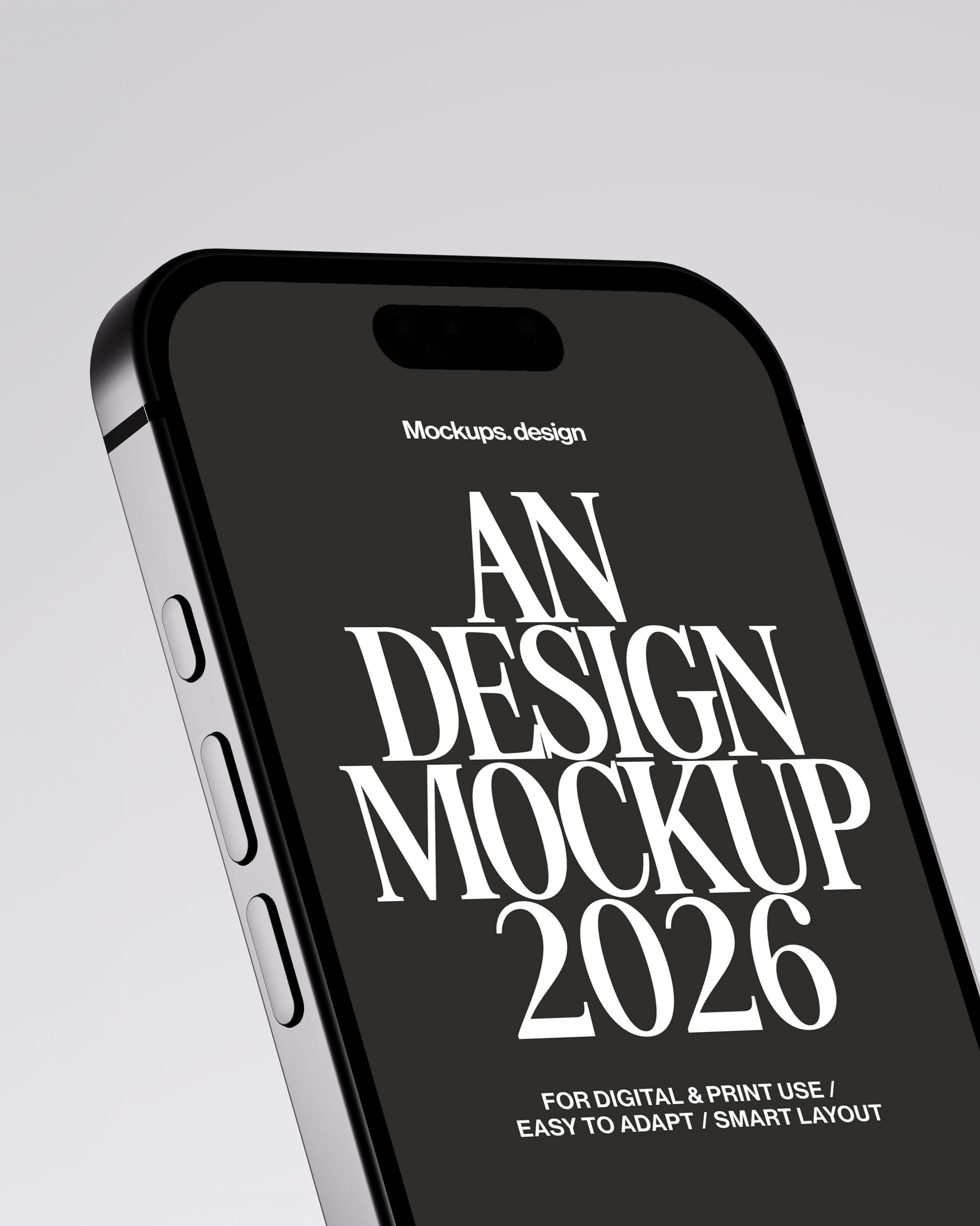 iPhone mockup on minimal clean background, realistic display