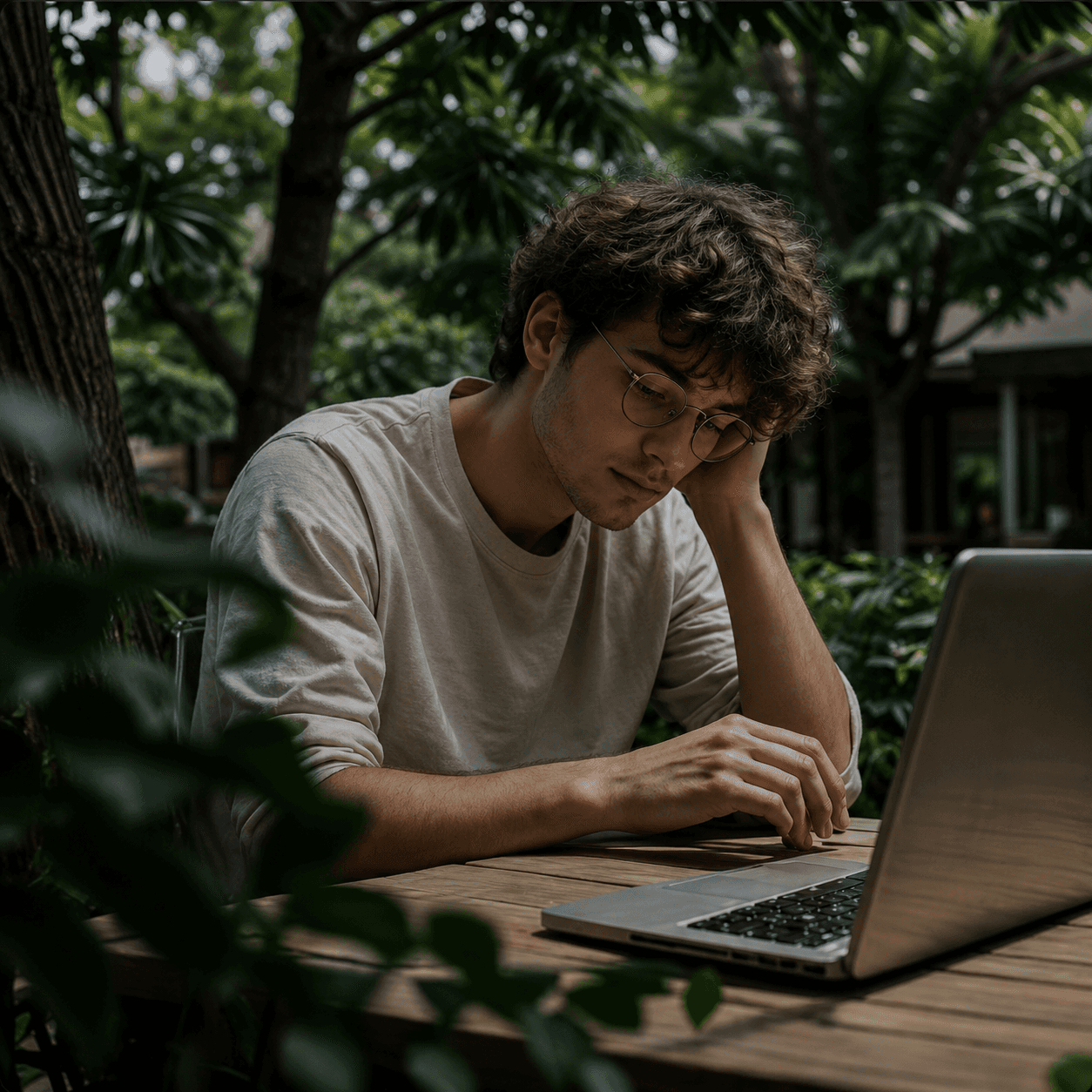 Man Using Laptop
