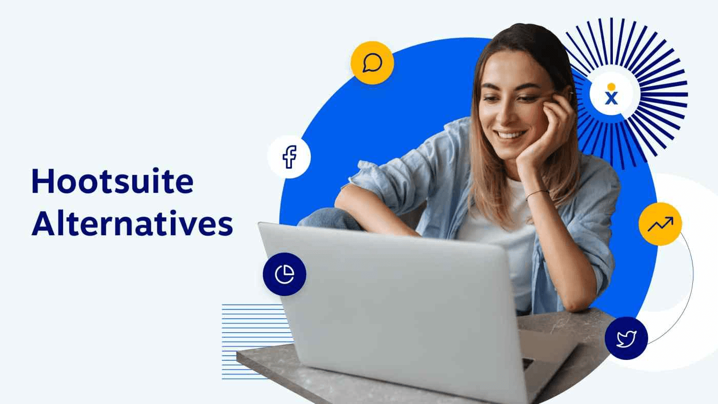 Woman browsing for Hootsuite alternatives - Hootsuite Alternative