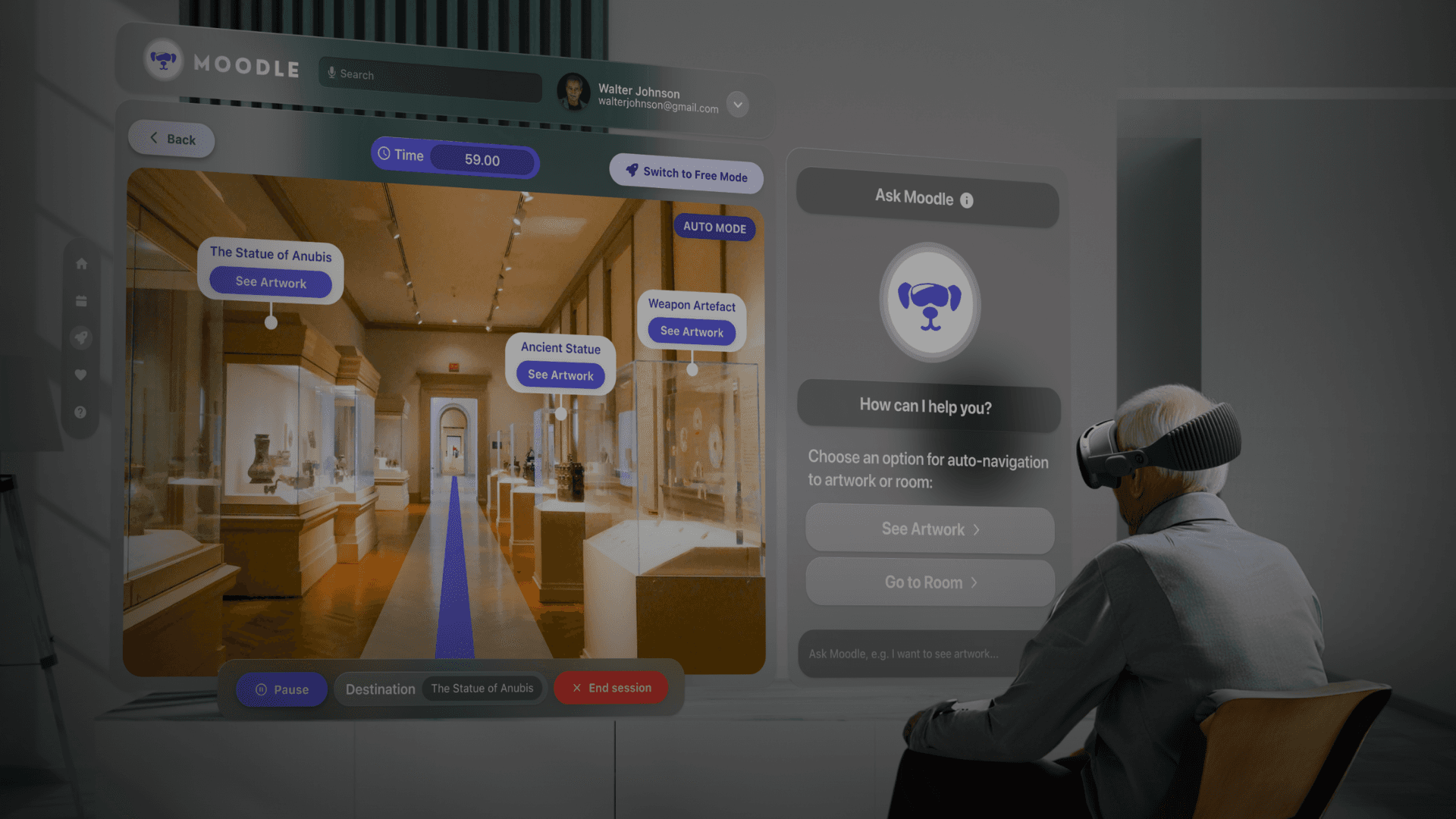 Moodle Vision Pro museum experience