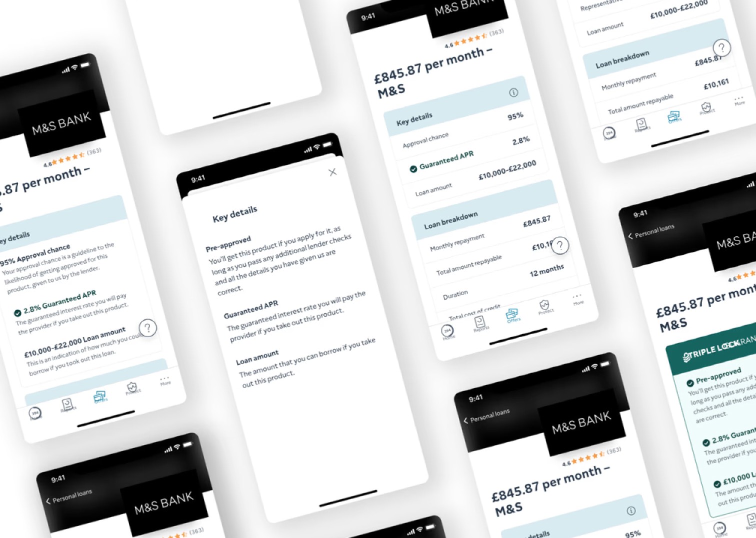 Loan calculator app for patients, design by Joelle Phua