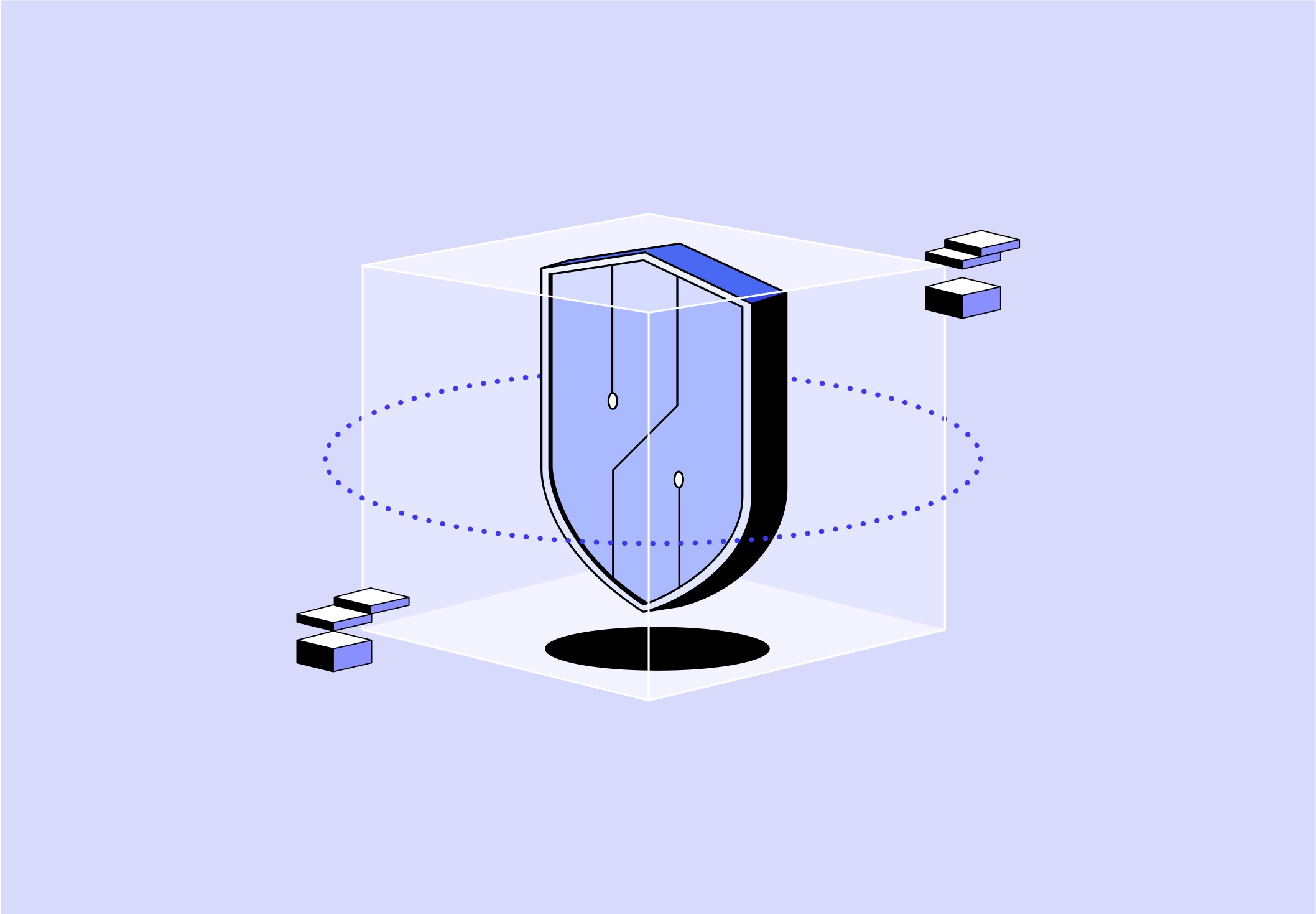 Illustration of a Shield Protected by a Cuboid Shield