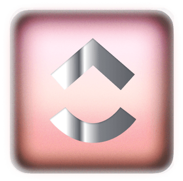 ClickUp logo 3d icon