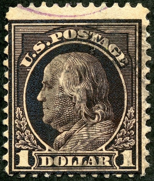 1c Benjamin Franklin 1909 Stamp
