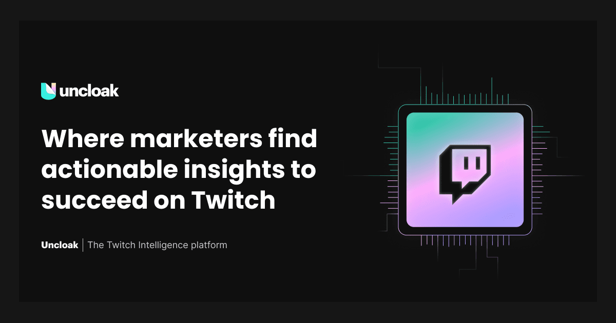 Twitch Marketing & Intelligence Platform | Uncloak