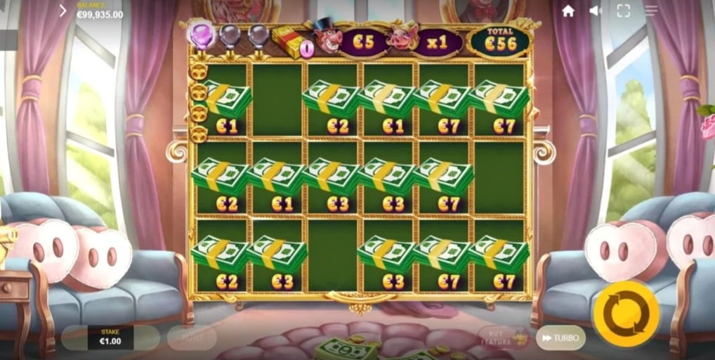 Piggy Riches 2 MegaWays — grille du bonus Hold & Respin