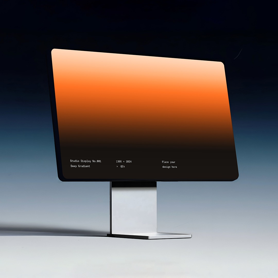 image of a mac studio display mockuo