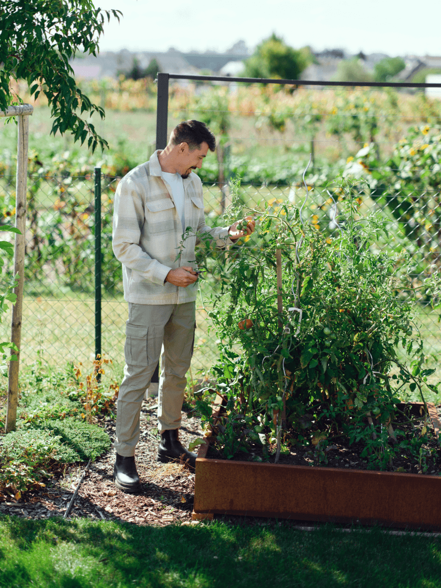 Photo of Luboš in the garden.