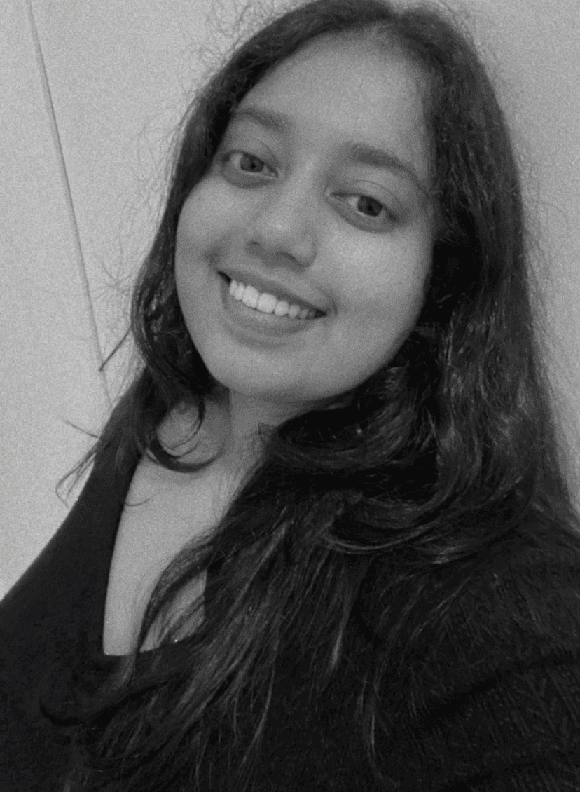 A young girl smiling