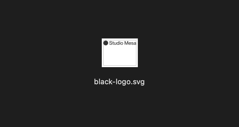 Studio Mesa | Example SVG File to Use as Logo