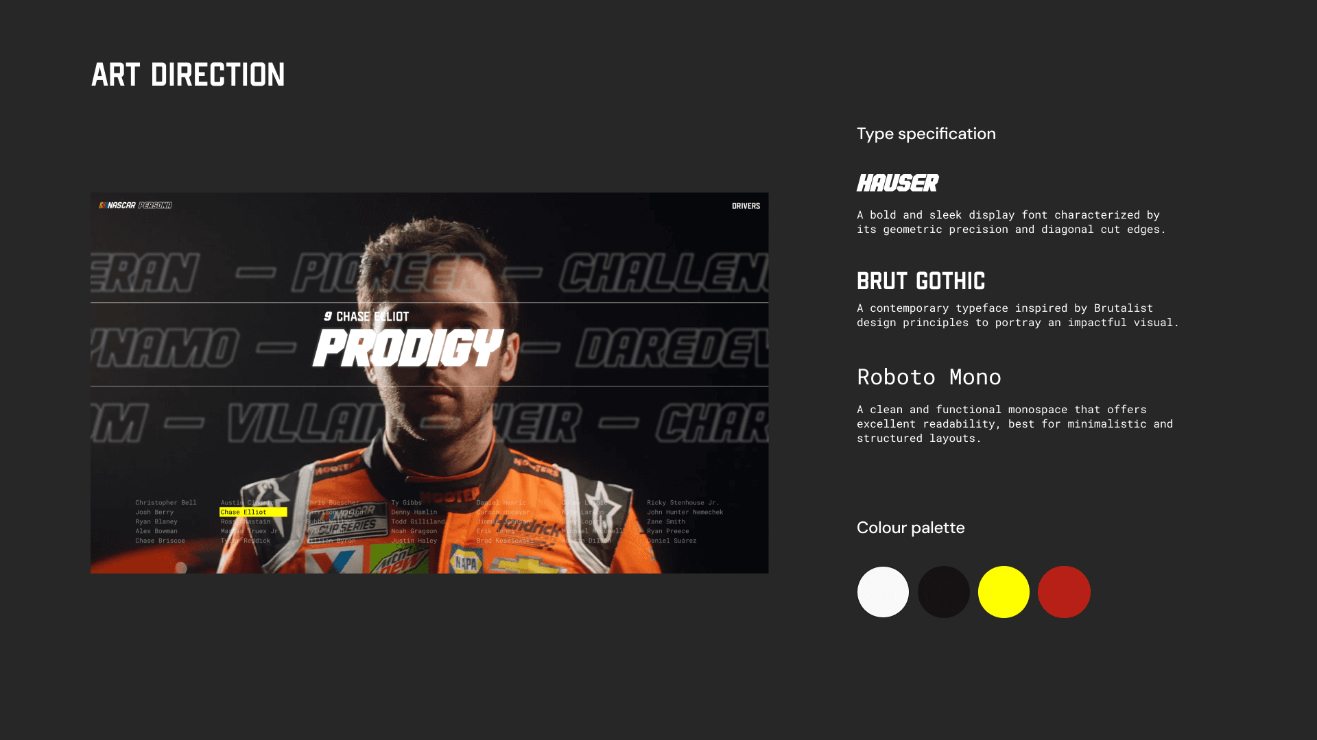 NASCAR Microsite art direction