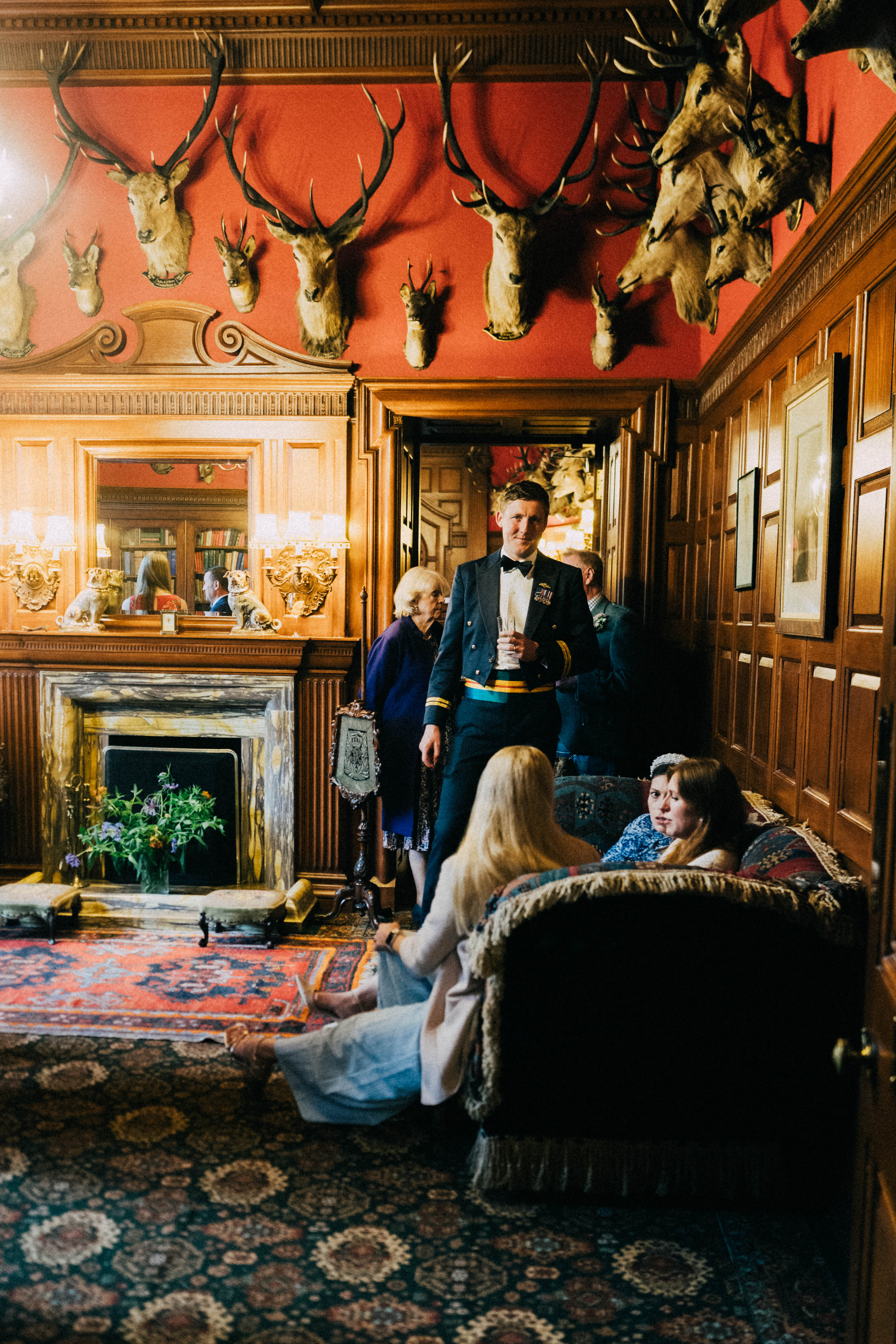 35mm film wedding photograph at Mar Lodge Estate, Braemar