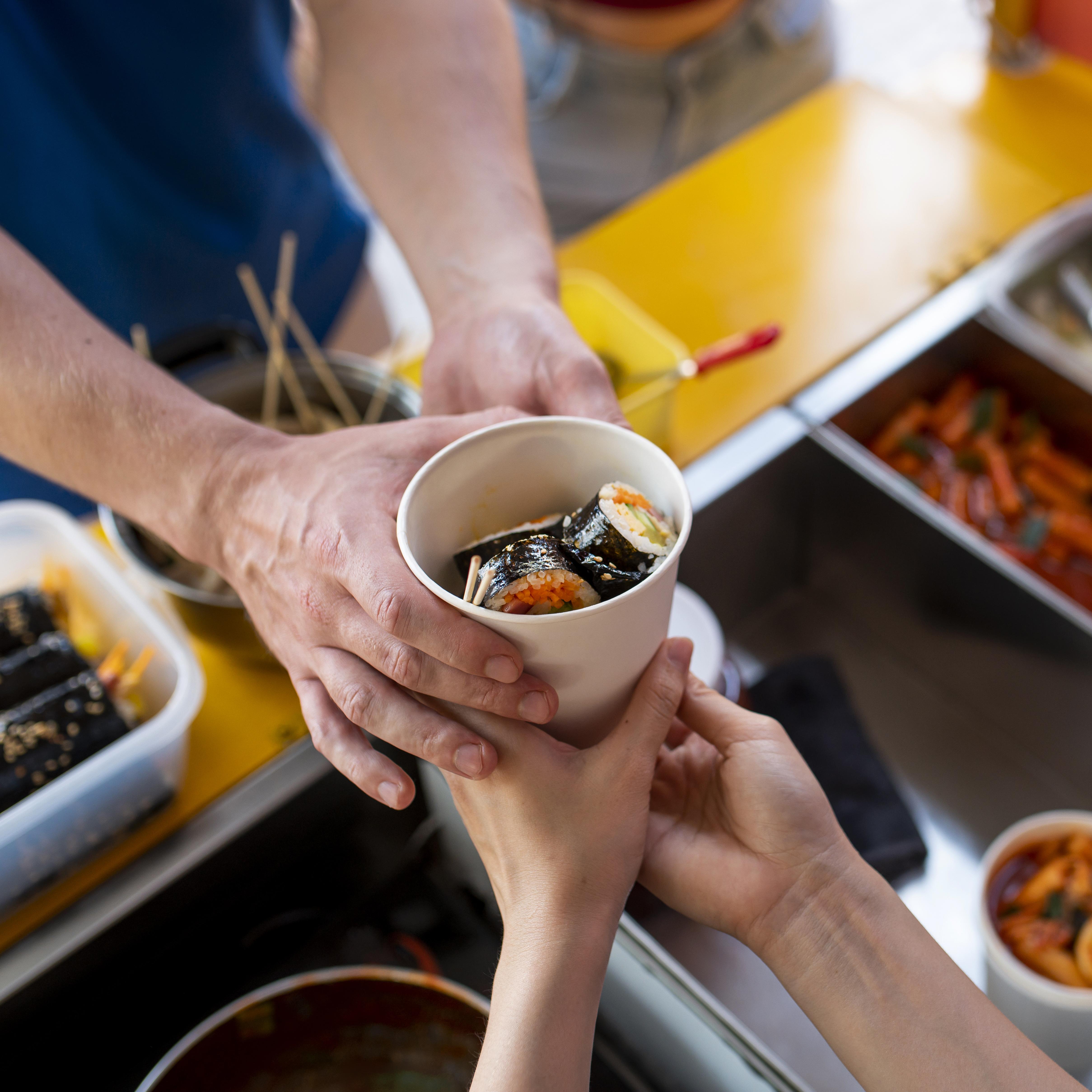 food in asian restaurant