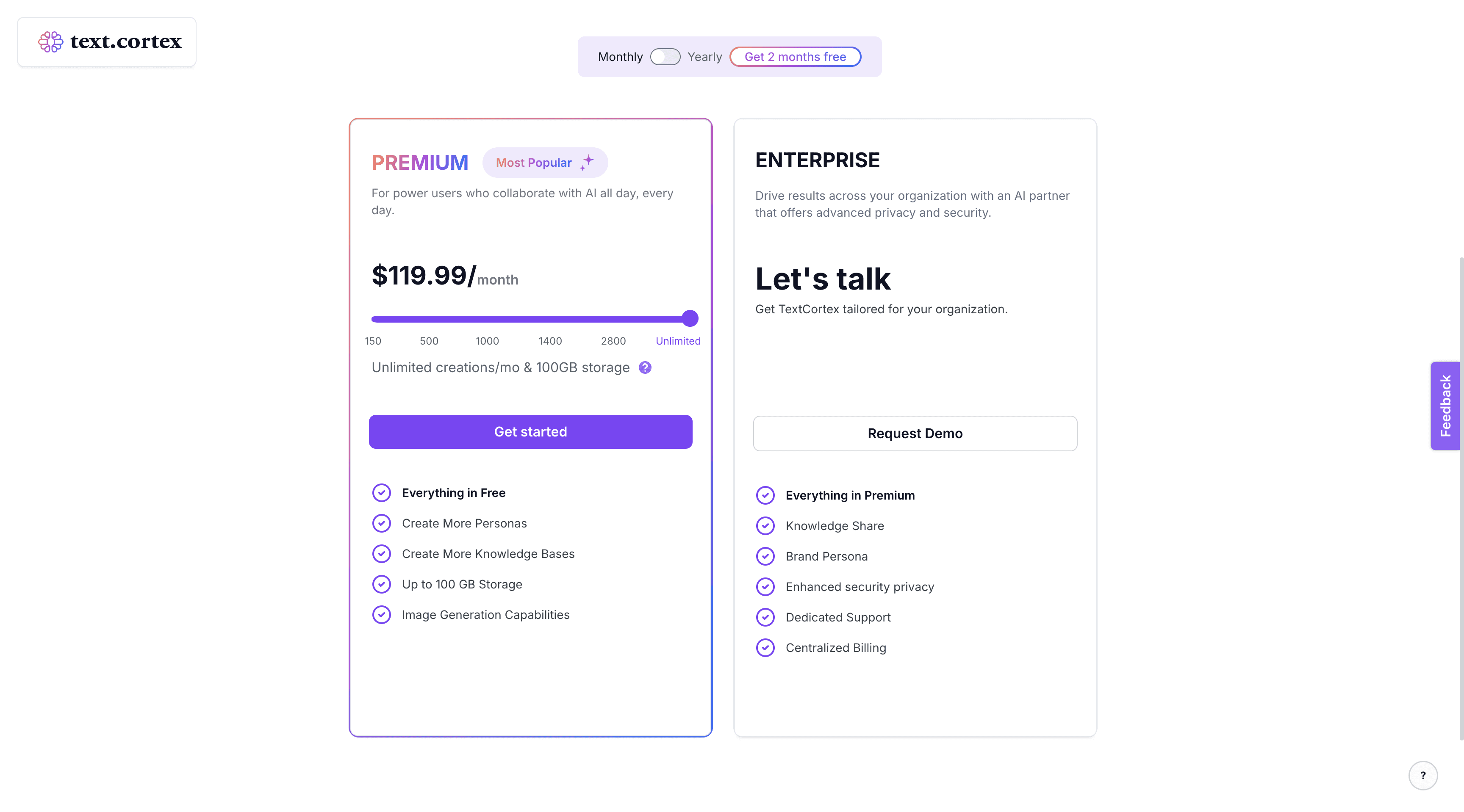 Textcortex Pricing