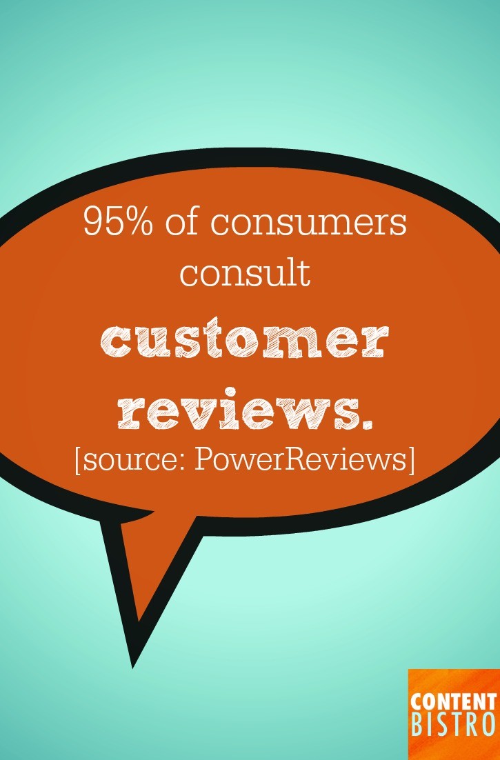 95 of consumers consult customer reviews. [source PowerReviews]