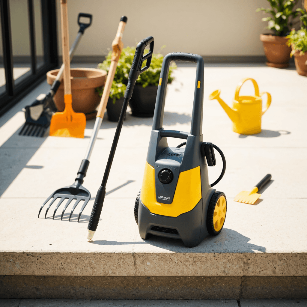 product photography of portable pressure washer
