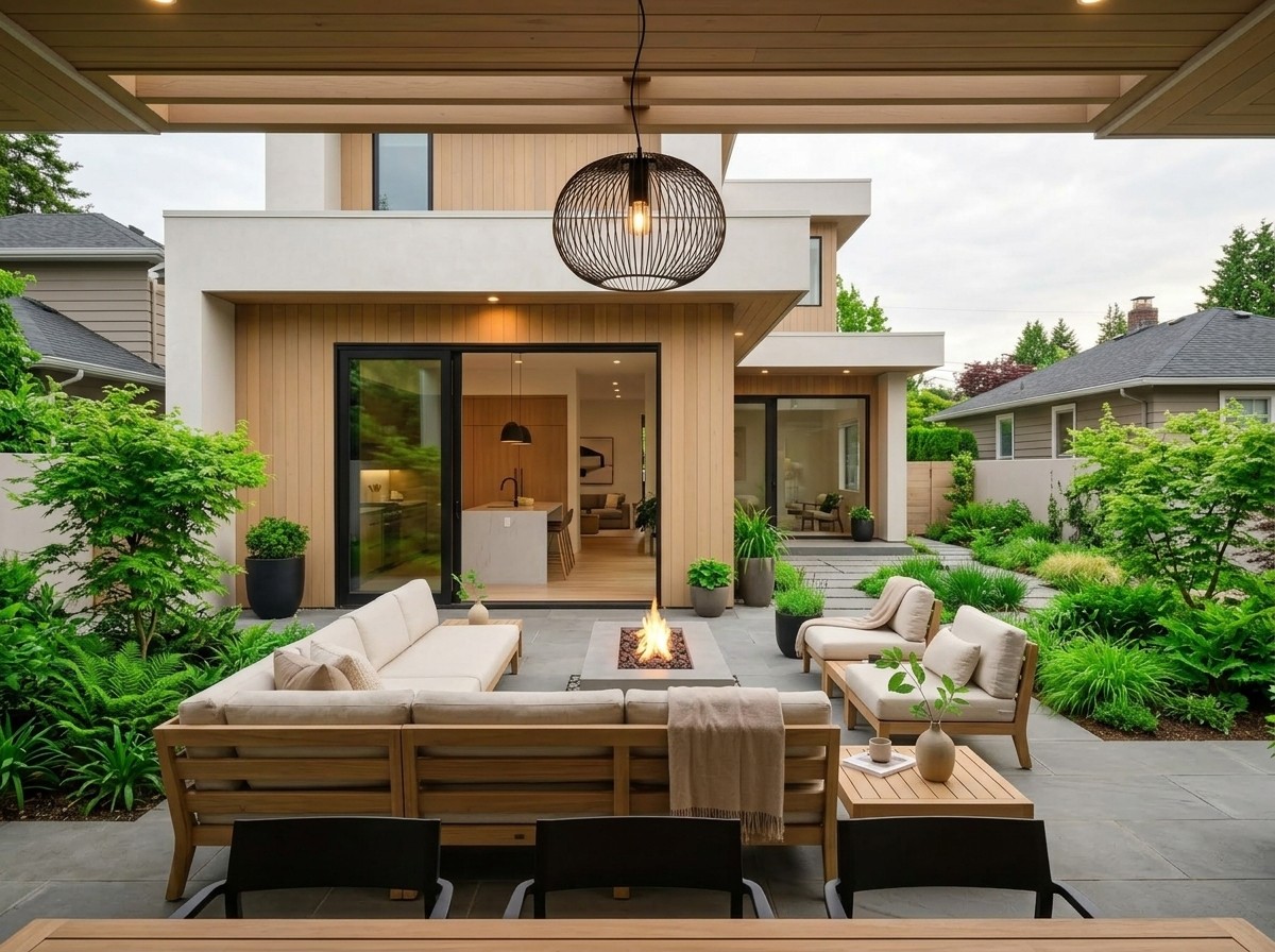 Image of a newly built patio