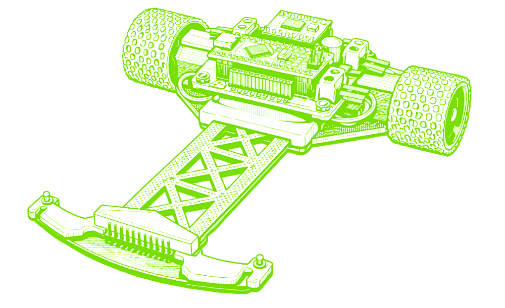 Mark 1 line follower robot kit – TechGeeks competition LFR India outline image