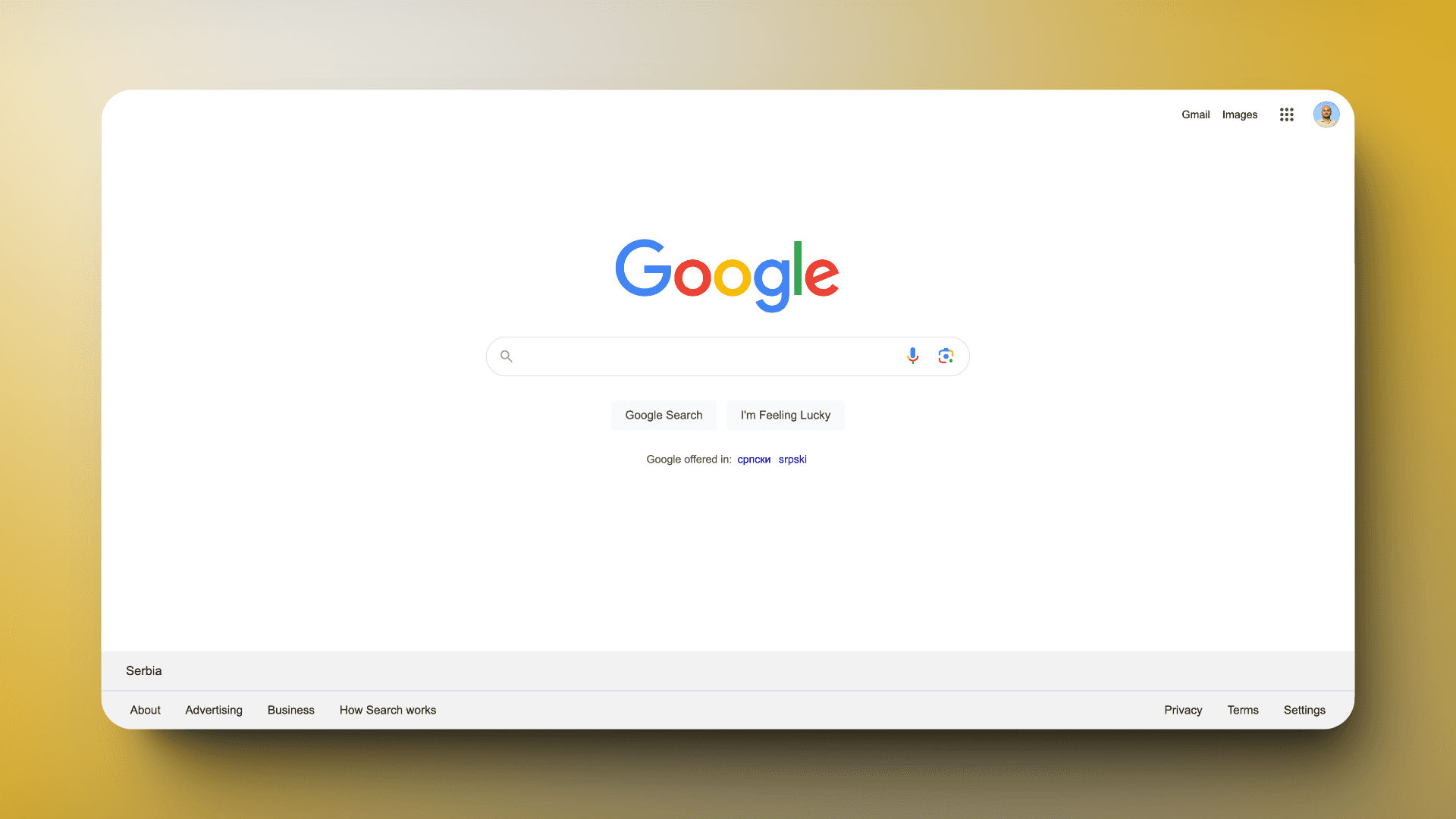 Google homepage Simplicity and Clarity