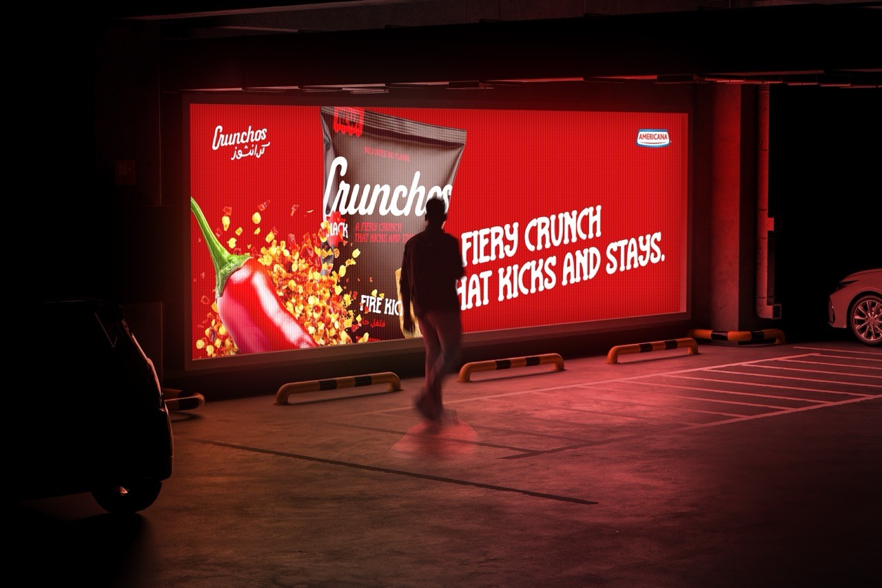 Crunchos snack packs in four flavours, packaging by Colada