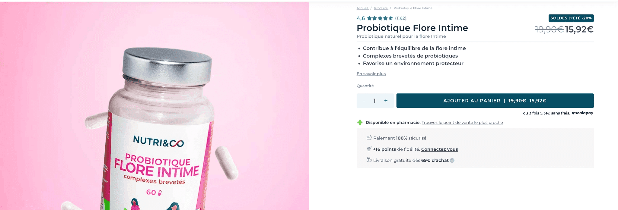 Nutri&Co Probiotiques Flore Intime