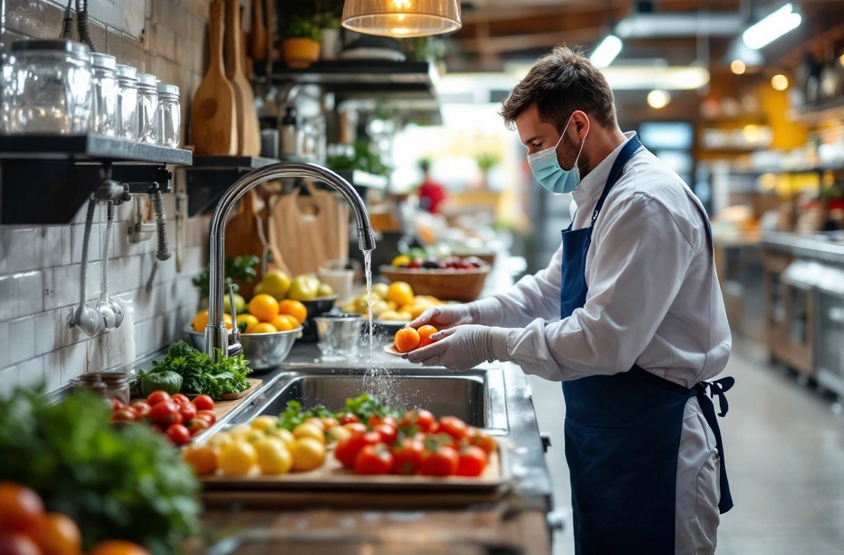 Professional image illustrating Essential Food Safety Practices for Sanitation