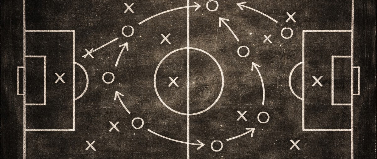 Drone shot of a running track at night