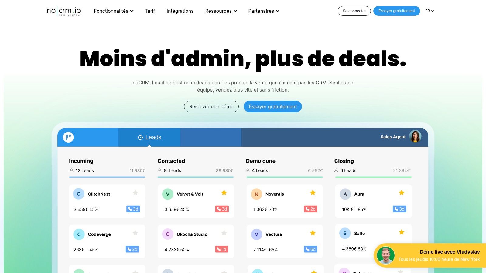 Pipeline de vente dans noCRM.io