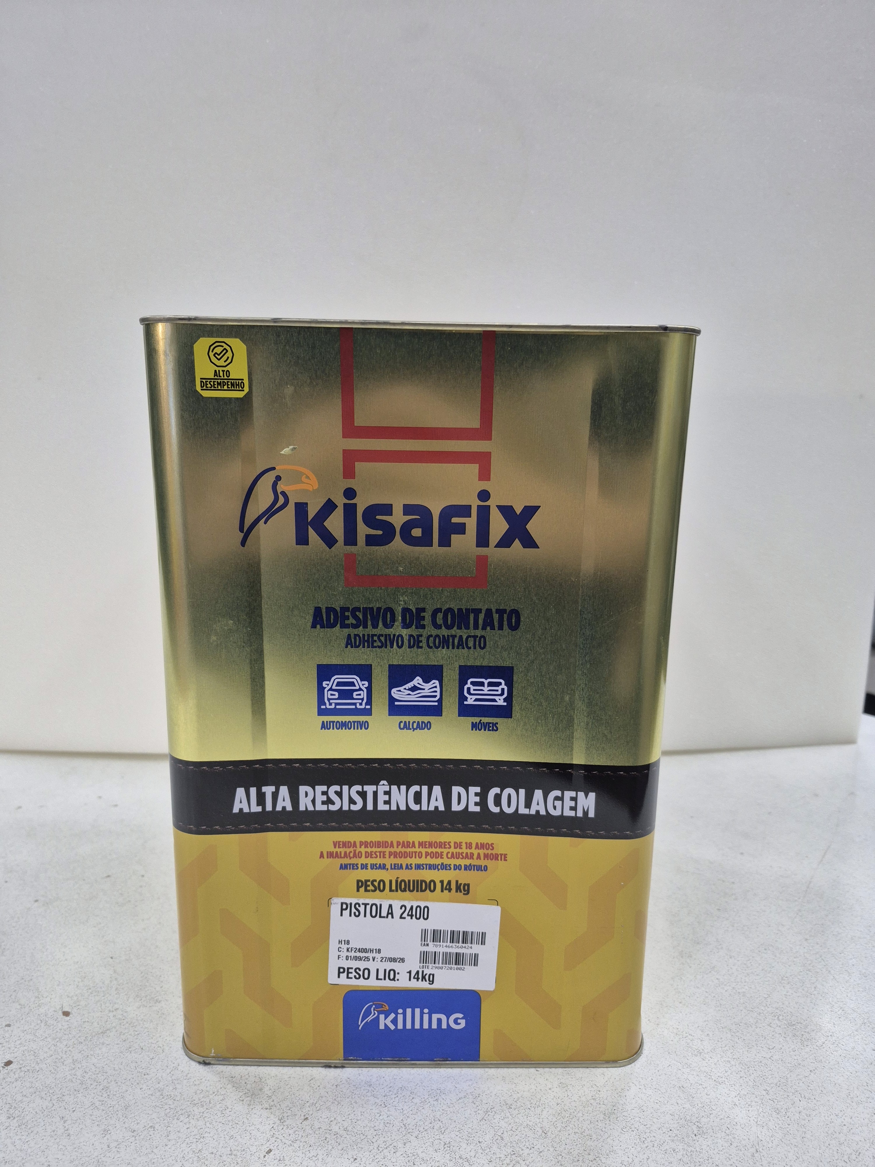 Cola Spray Alta Resistência Kisafix 14kg