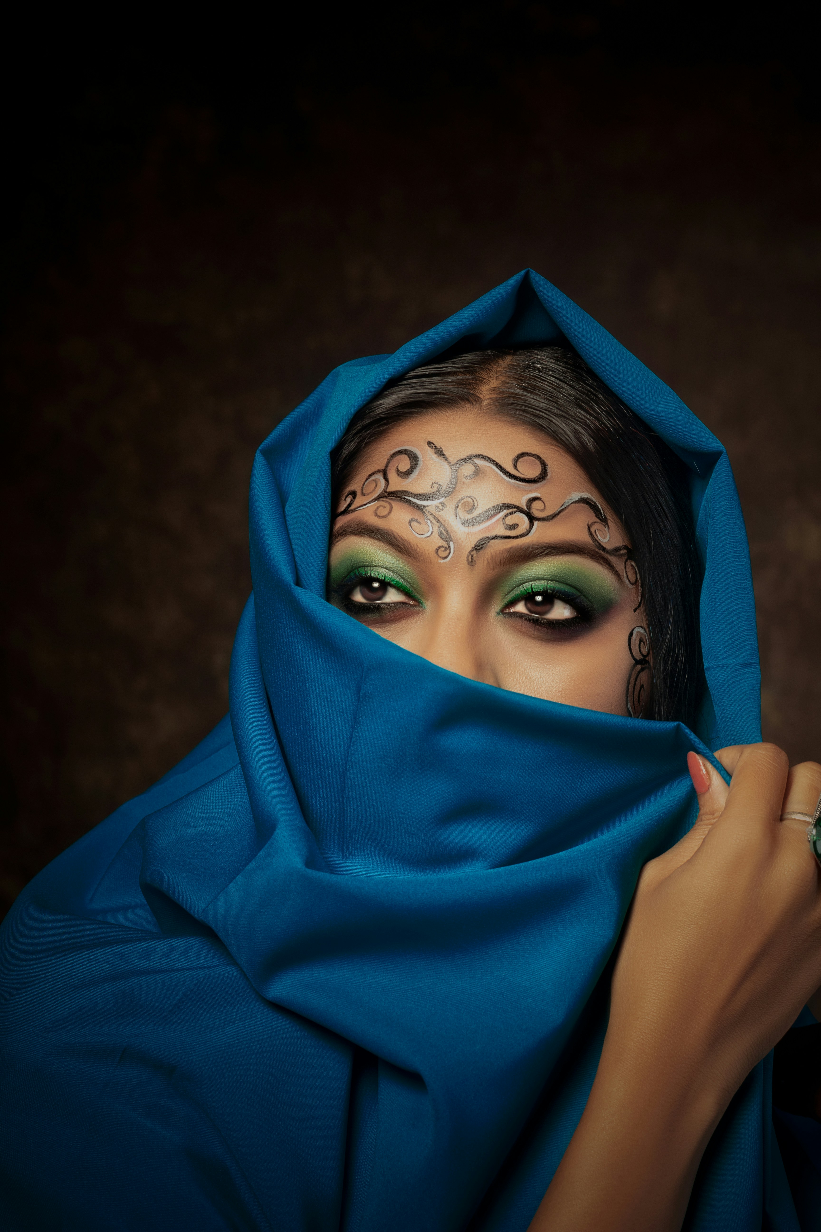 a person with a face mask
