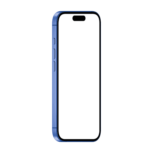 Ultramarine iPhone 16 mockup right view