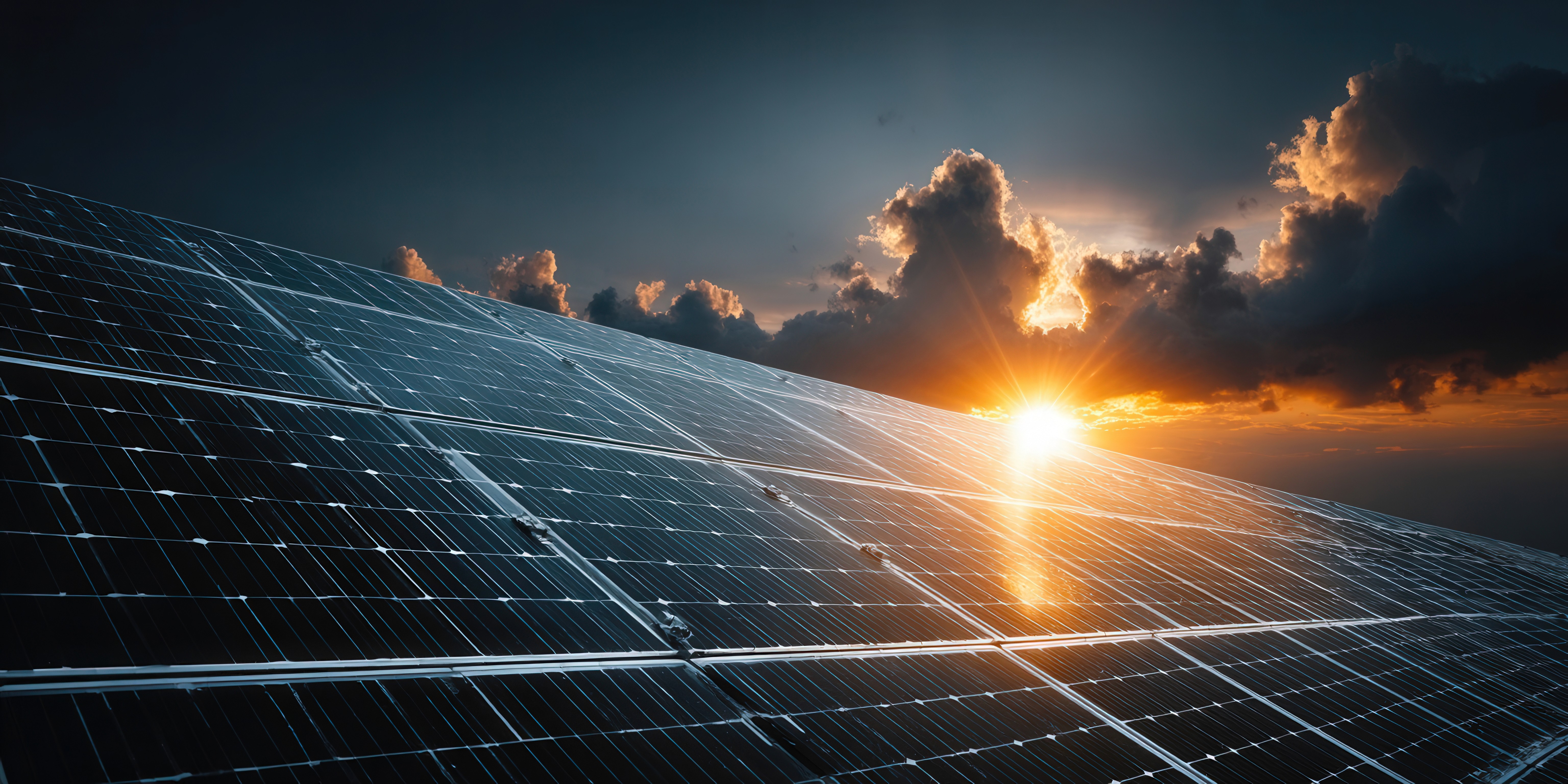 solar panel setup in the ground