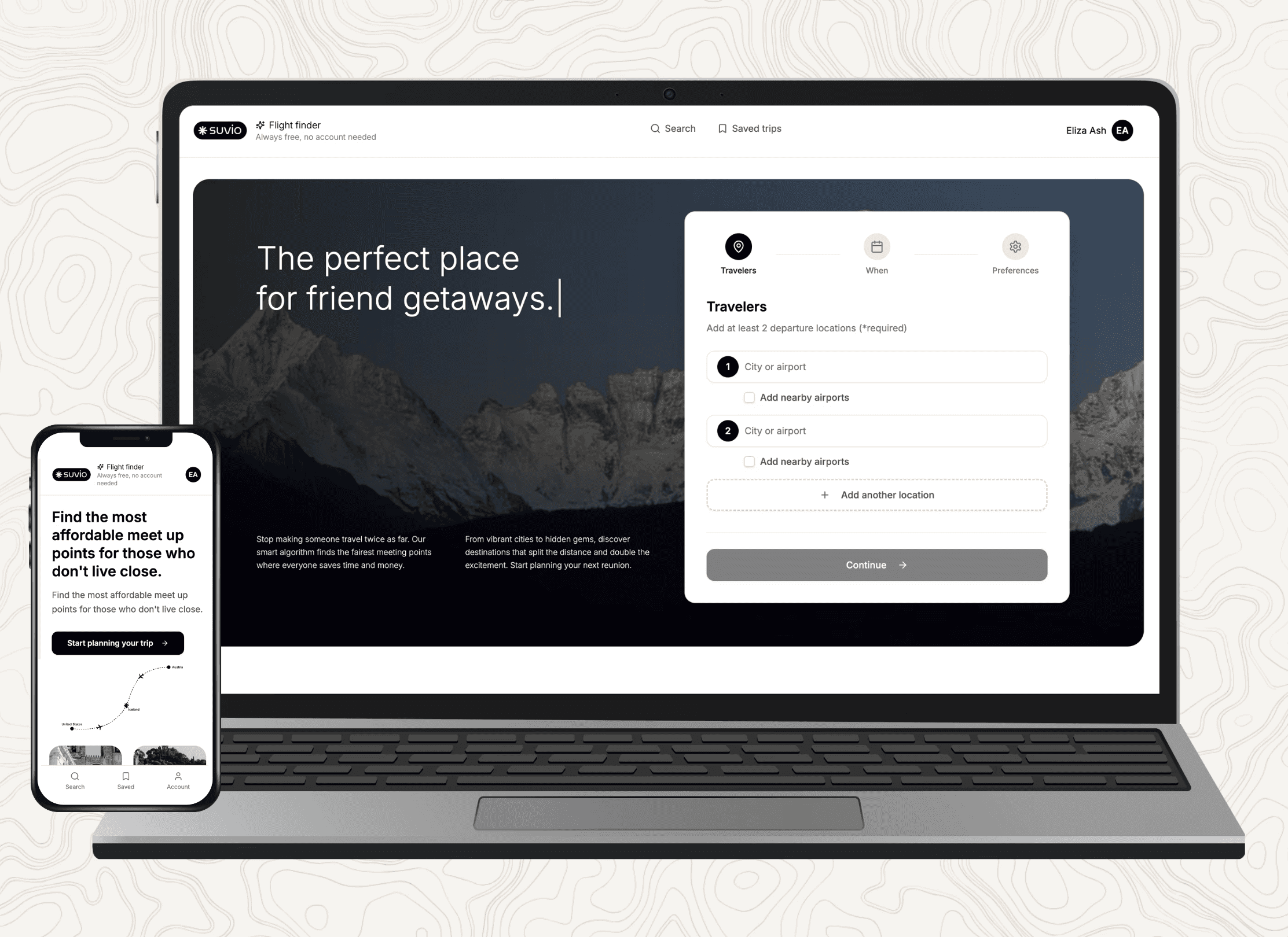 Suvio Mockups - cell phone and laptop