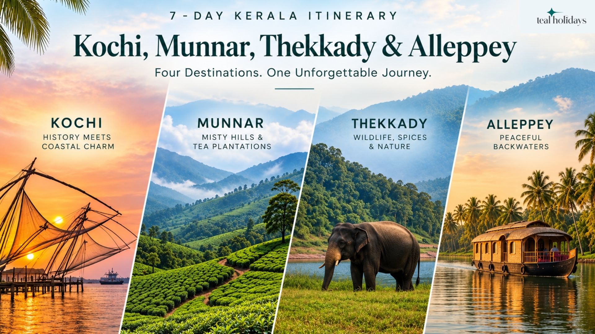Kochi, Munnar, Thekkady & Alleppey: 7-Day Kerala Itinerary