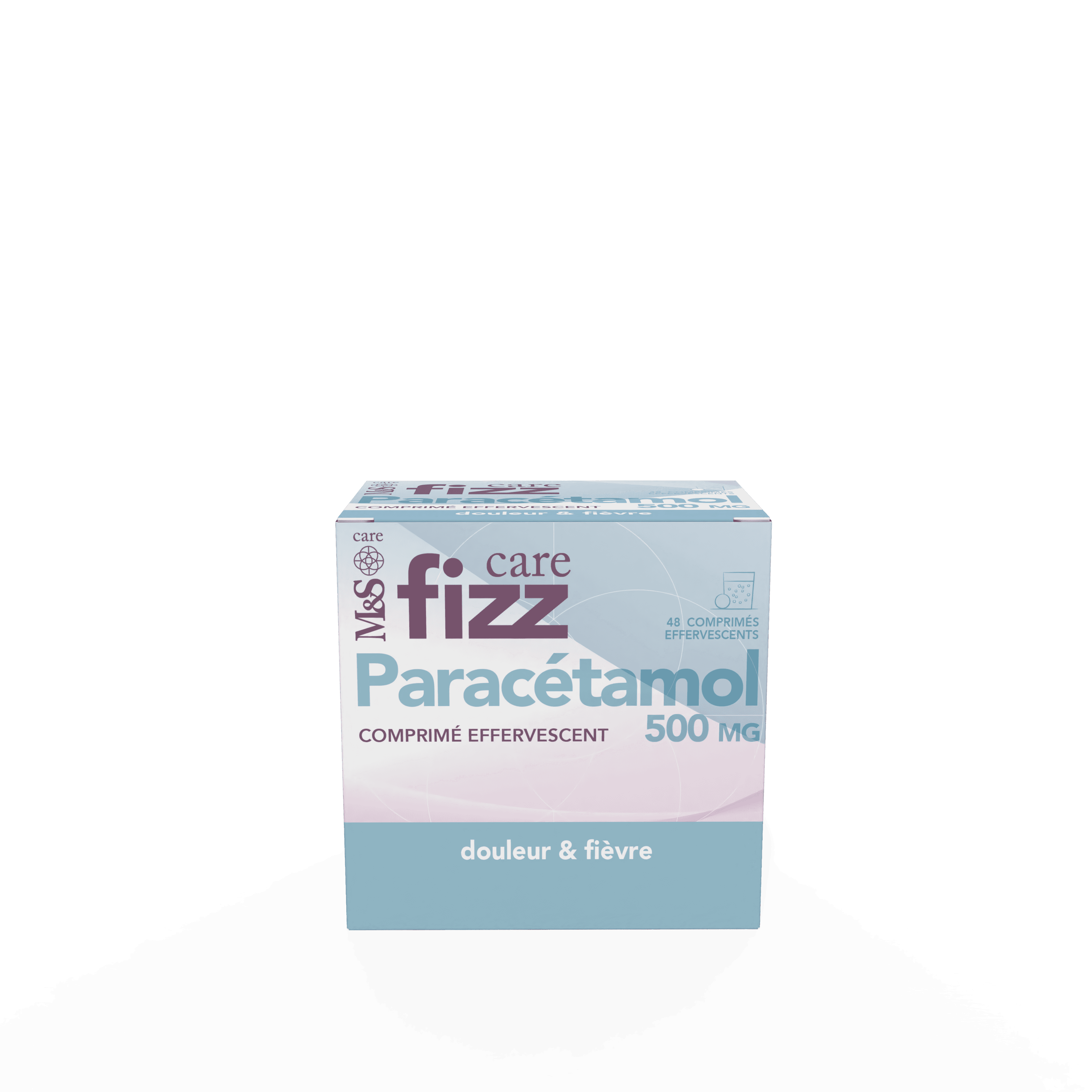 Boîte de FizzCare paracétamol 500mg M&S Care