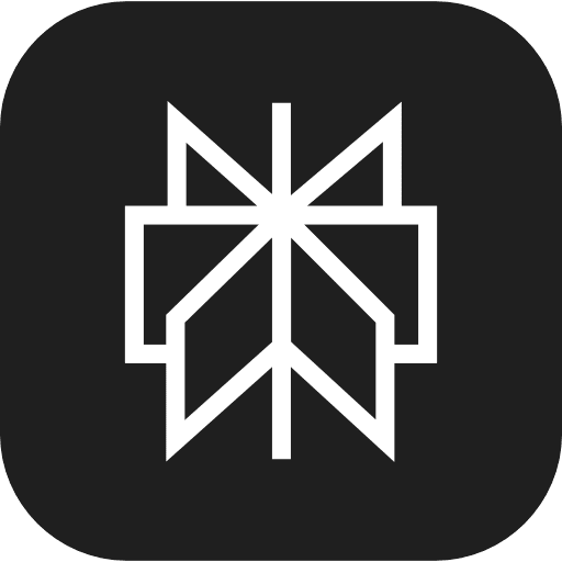 Perplexity AI logo: White geometric symbol on black background, resembling stylized arrows pointing outward from a central point. AI-powered search and discovery tool integrated by Lucas Ostrowski in his automation workflows, enhancing information retrieval alongside other no-code platforms like Make.com and Notion.