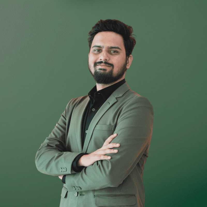 A guy with green suit