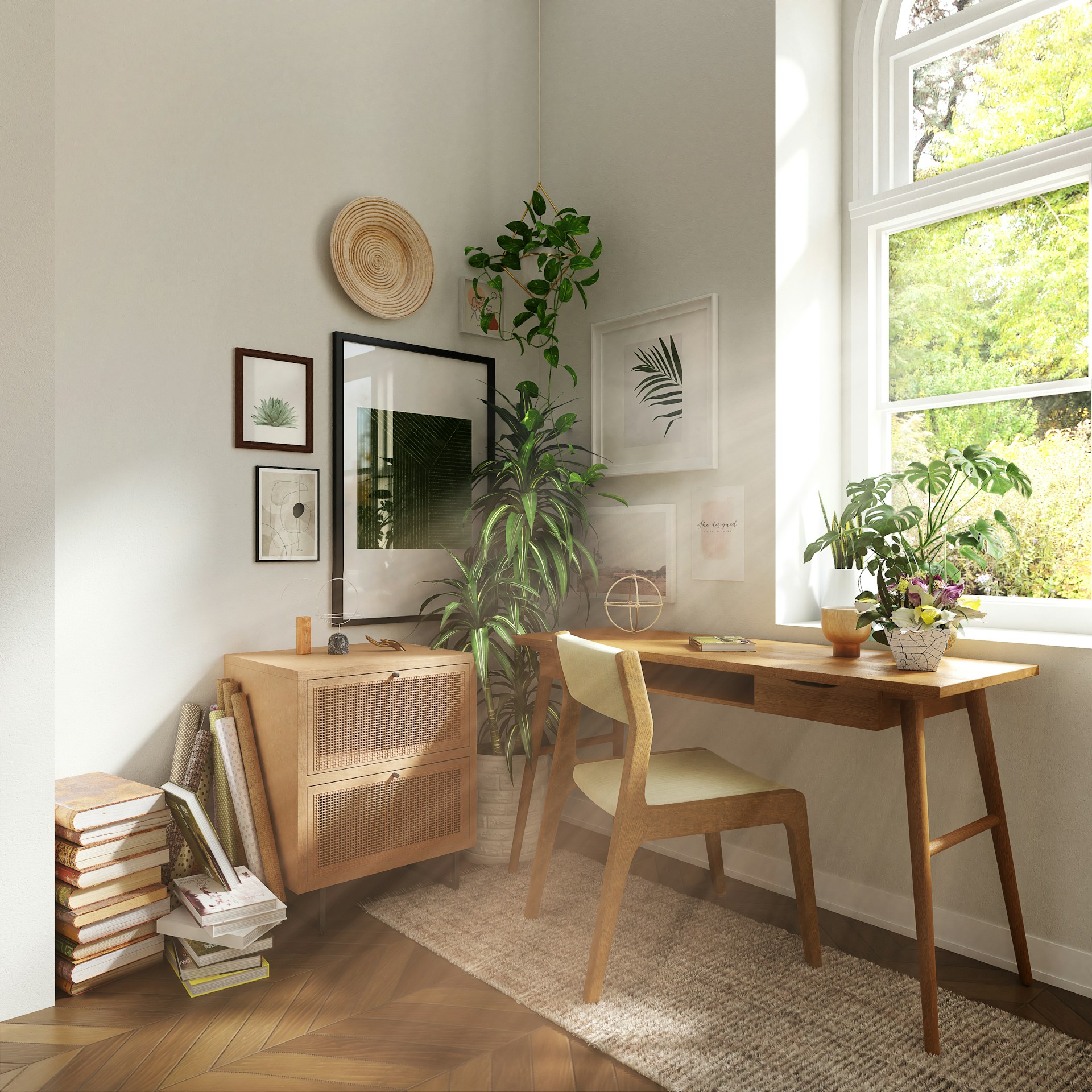 a stunning room near the window