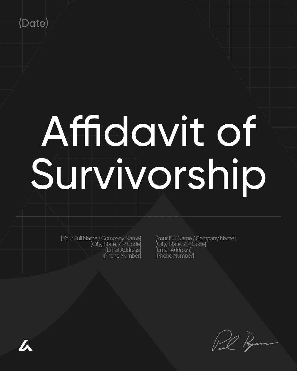 Affidavit of Survivorship