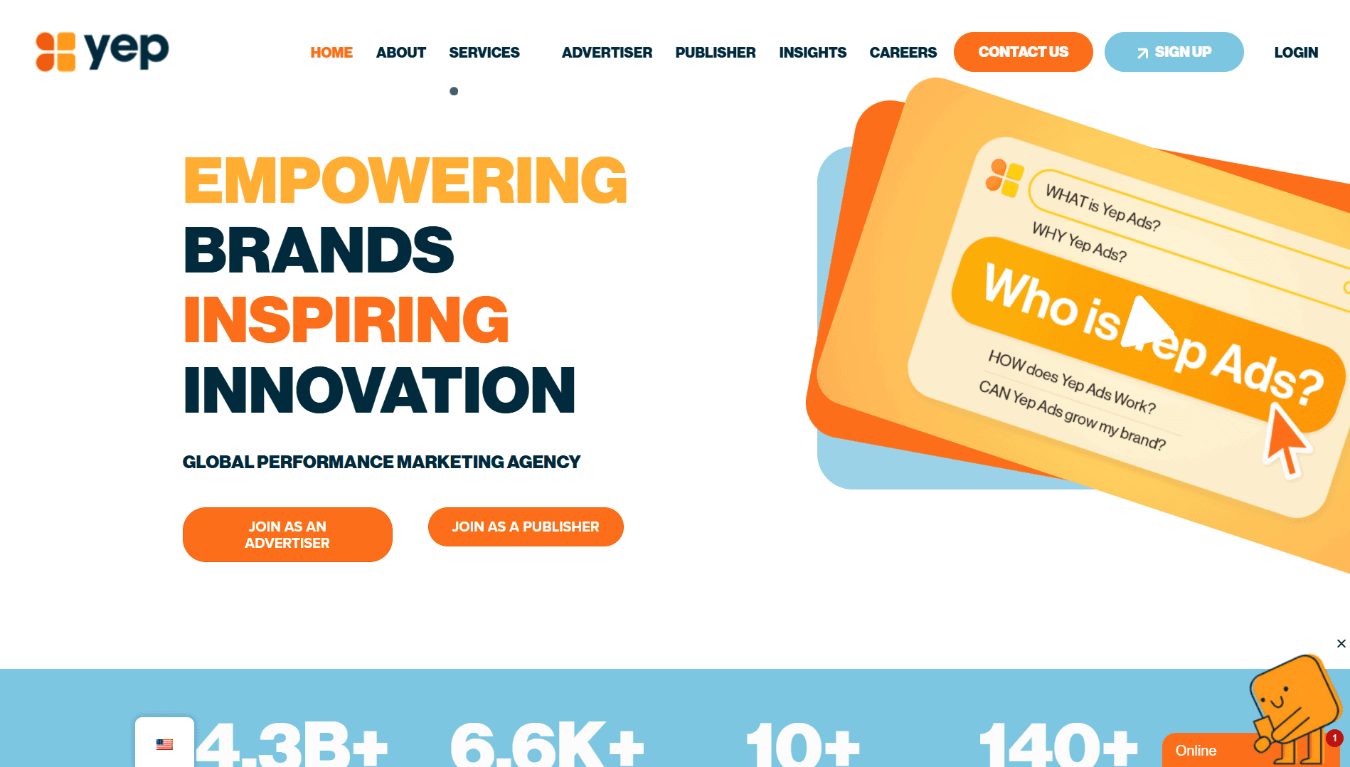 Hero Section of my web design portfolio