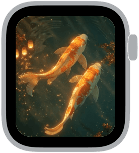 koi after dark Apple Watch face preview 3 featuring summer.