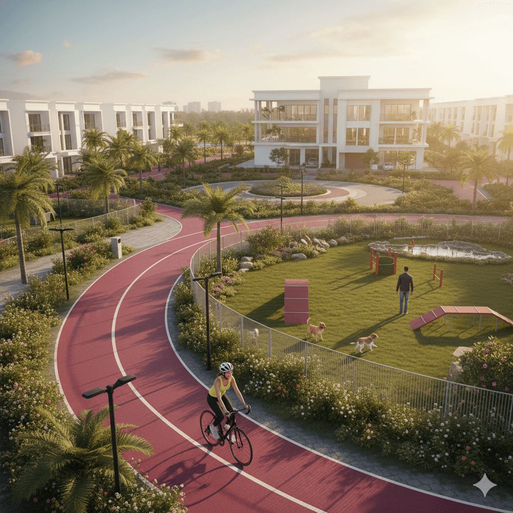 residential plots haryana sector 36 37 cycling track pet park