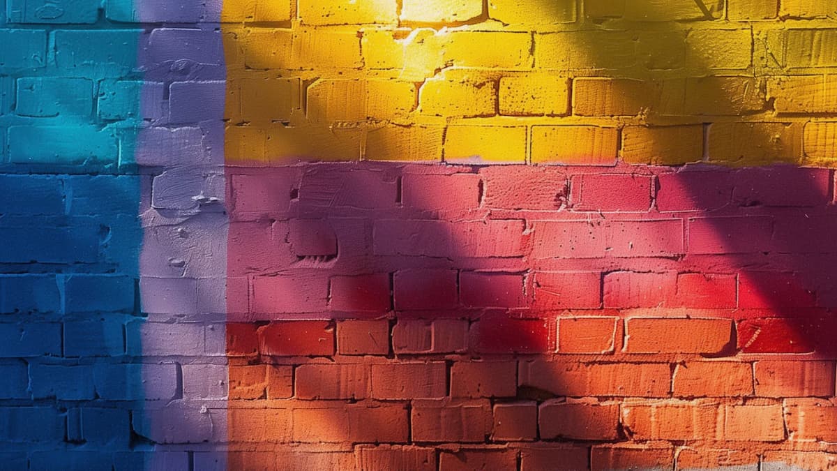 Colourful painted wall